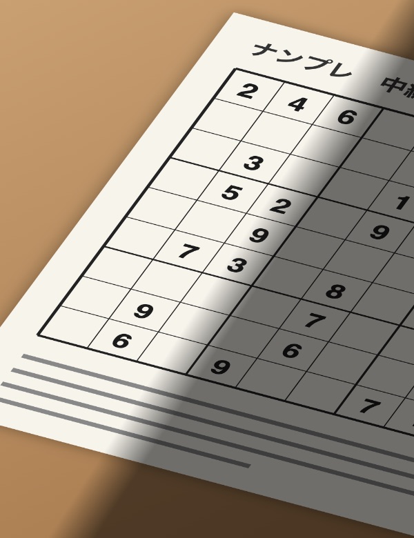 斜めで濃い影が入った悪い例